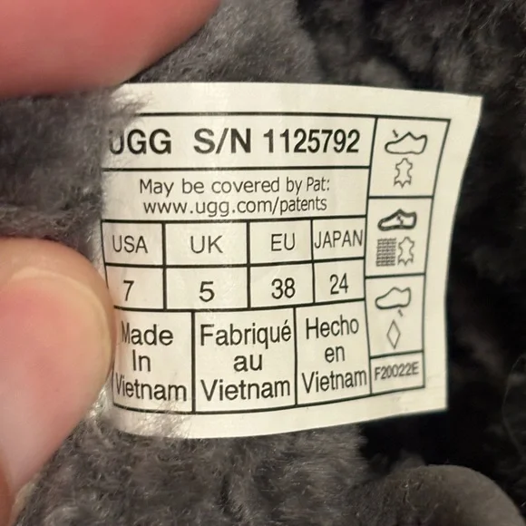 UGG Cory II Genuine Shearling Lined Boot Gray Suede 1125792 Womens Size 7 - Picture 10 of 10